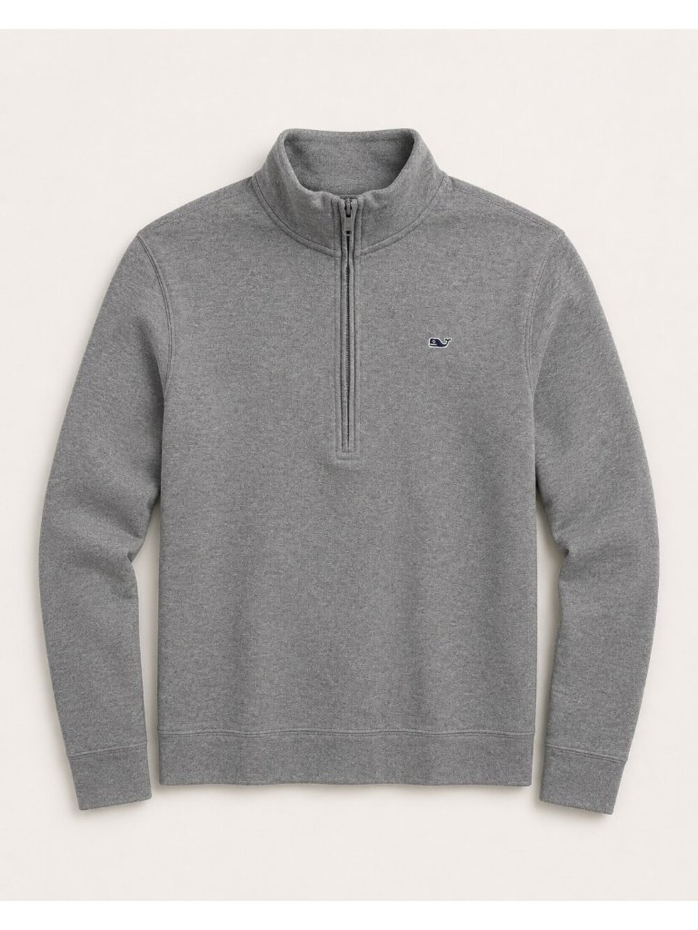 Vineyard Vines Mens Gray Quarter-Zip Pullover Sweatshirt L 100% Pima Cotton Made